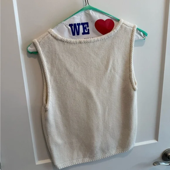 Abercrombie & Fitch Cream Button-Down Knit Top - Picture 3 of 4